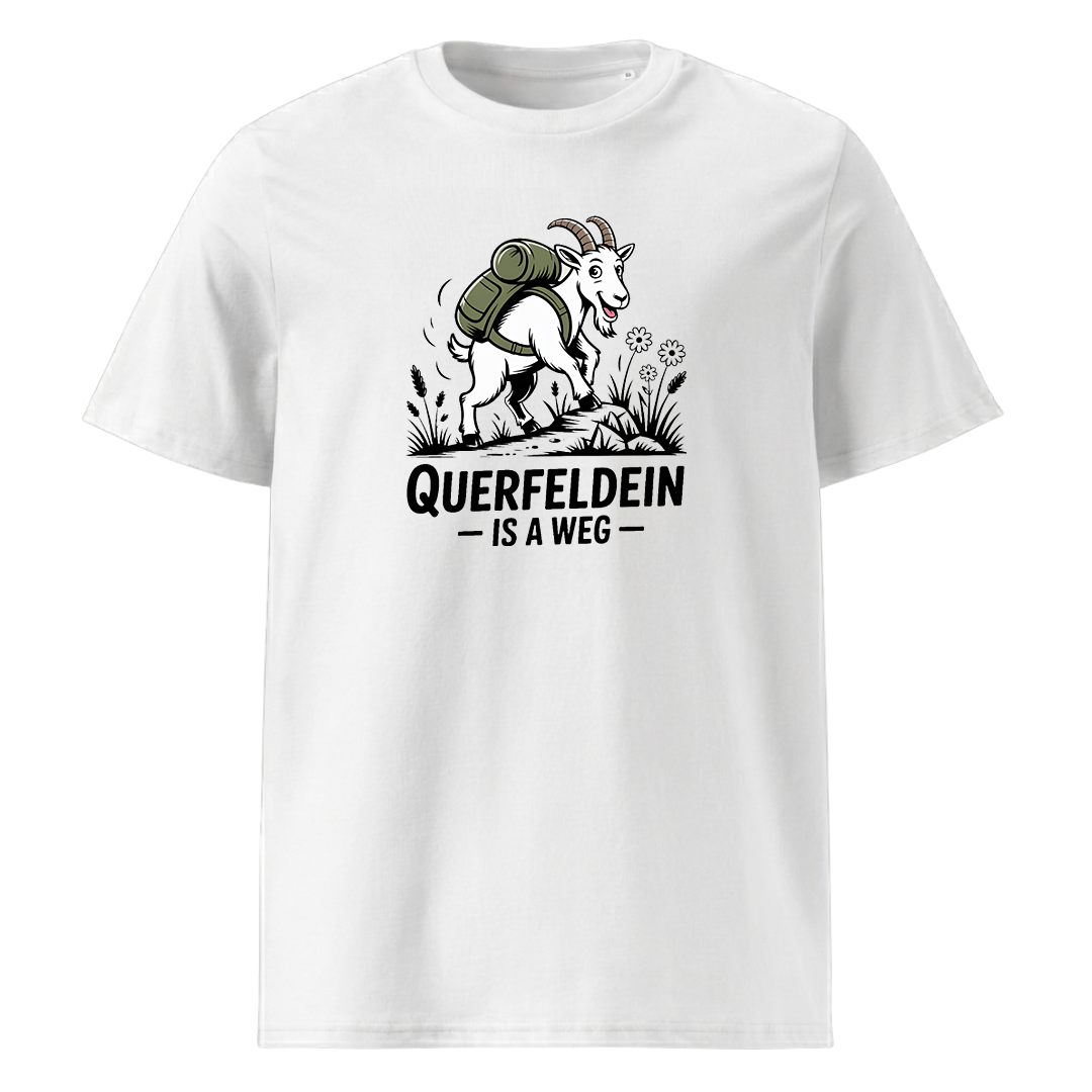 Querfeldein Bergziege T-Shirt Unisex mit Ziegen-Motiv, Motivdetail