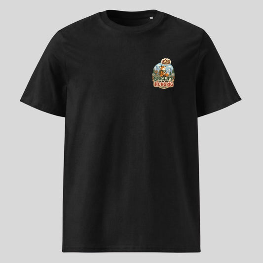 Bergluft macht hungrig Unisex T-Shirt mit Brustdruck, Kraxelgaudi