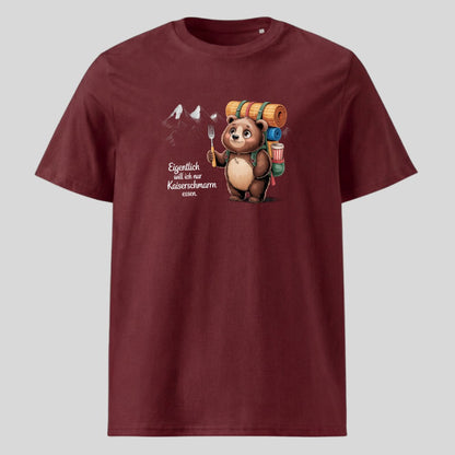 Kaiserschmarrn Bärchen Unisex T-Shirt in Burgunder, Kraxelgaudi
