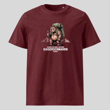 Kaiserschmarrn Braunbär Unisex T-Shirt in Burgunder, Kraxelgaudi