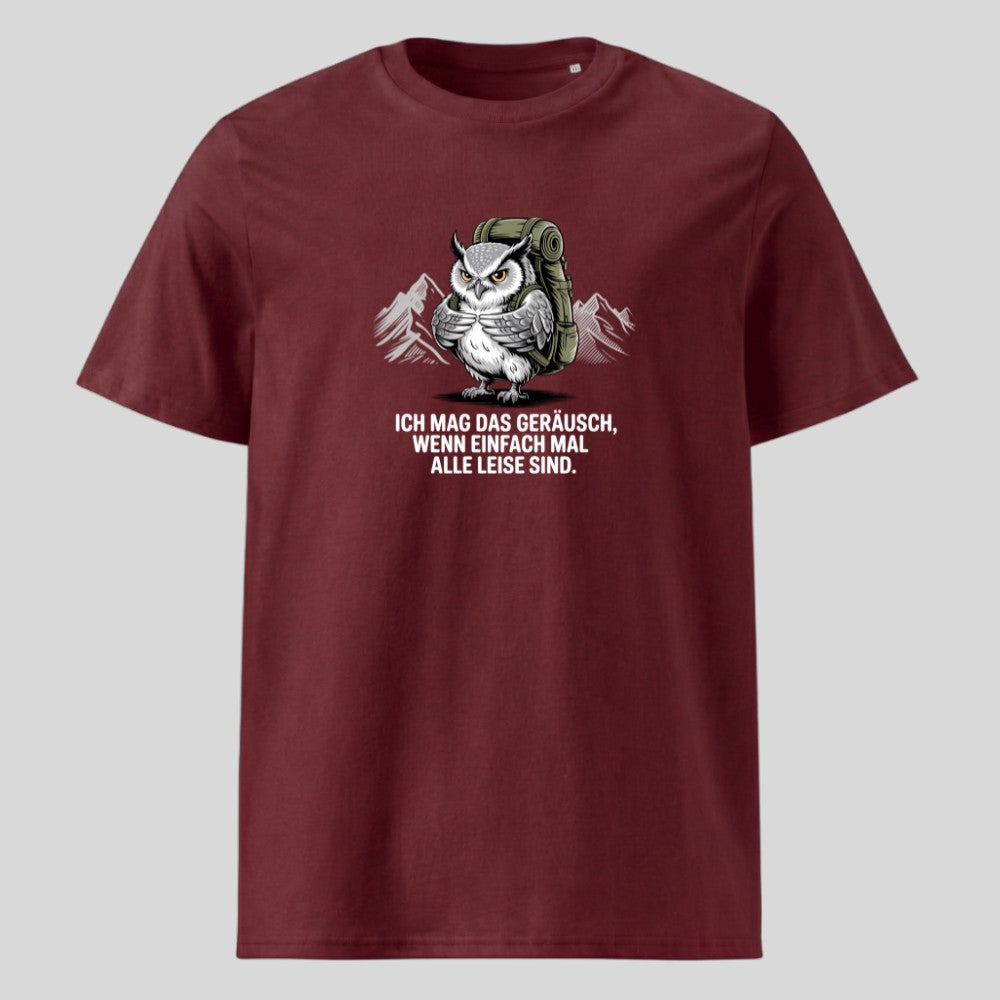 Ich mag das Geräusch Unisex T-Shirt in Burgunder, Kraxelgaudi