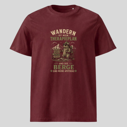 Therapieplan Unisex T-Shirt in Burgunder, Kraxelgaudi