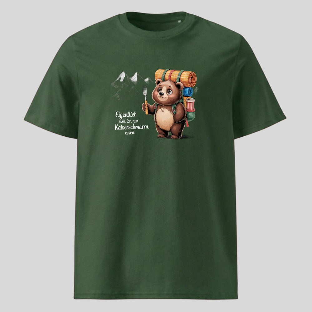 Kaiserschmarrn Bärchen Unisex T-Shirt in Grün, Kraxelgaudi