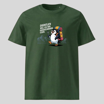 Kaiserschmarrn Pinguin Unisex T-Shirt in Grün, Kraxelgaudi