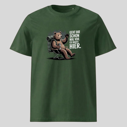 Geht ihr schon mal vor Unisex T-Shirt in Grün, Kraxelgaudi