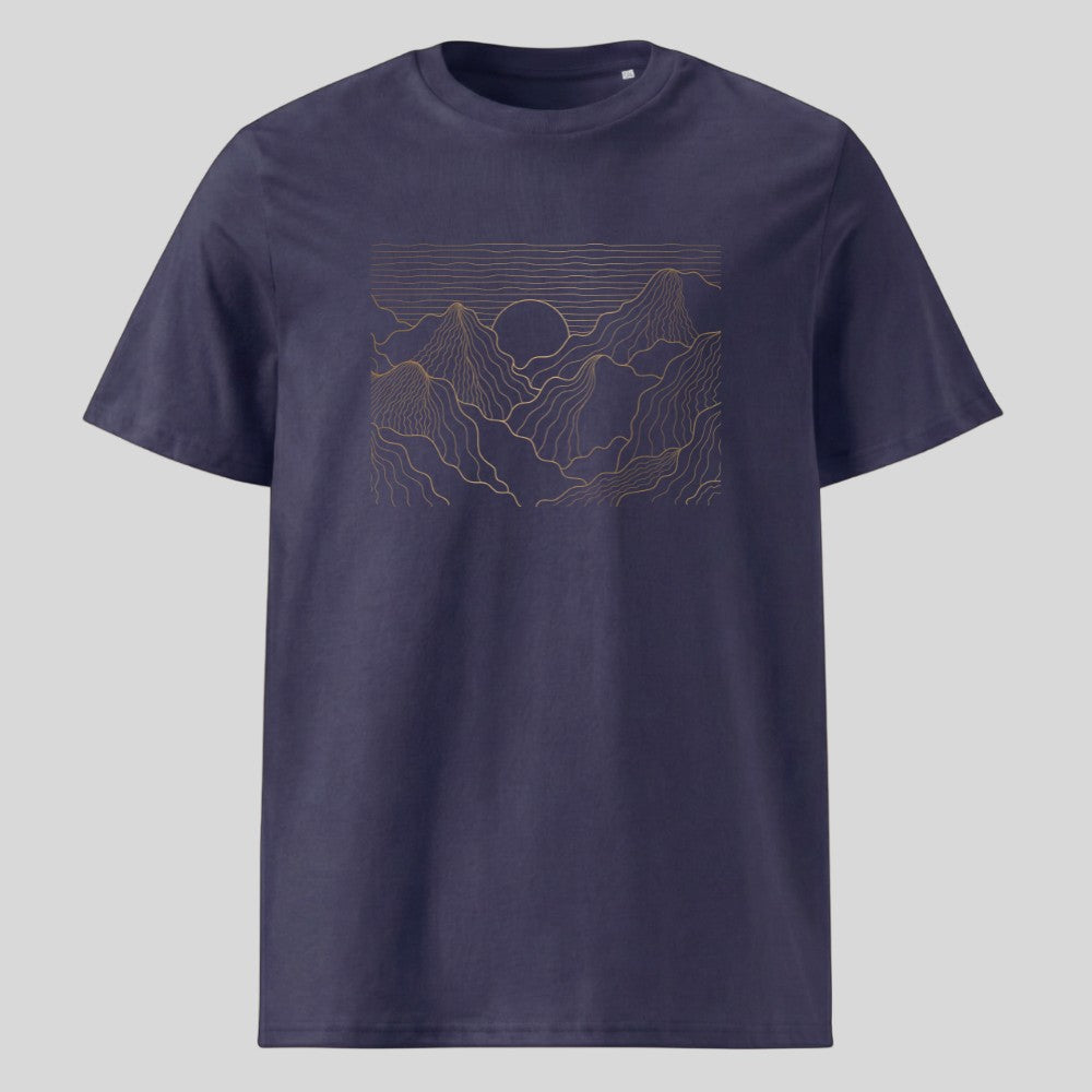Esthetic Mountains Unisex T-Shirt in Navy, Kraxelgaudi