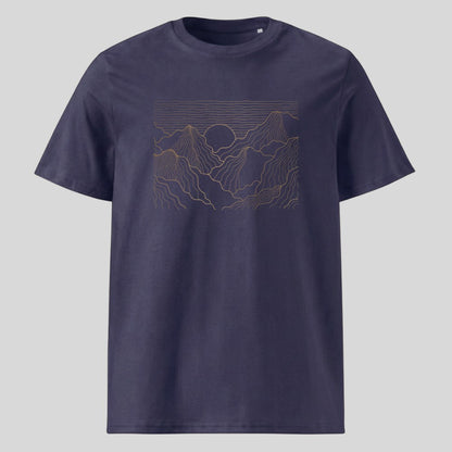Esthetic Mountains Unisex T-Shirt in Navy, Kraxelgaudi
