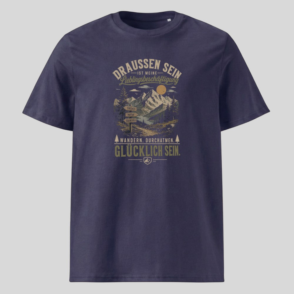 Lieblingsbeschäftigung Unisex T-Shirt in Navy, Kraxelgaudi