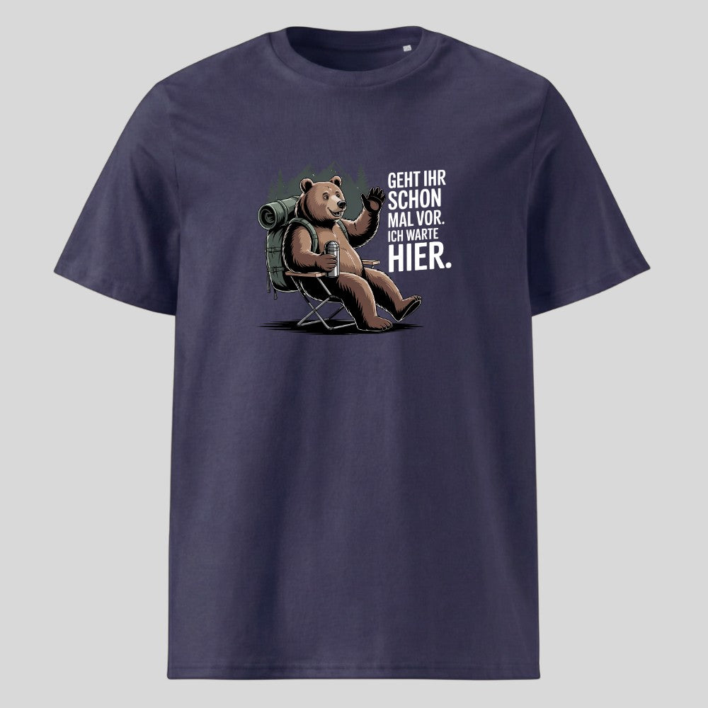 Geht ihr schon mal vor Unisex T-Shirt in Navy, Kraxelgaudi