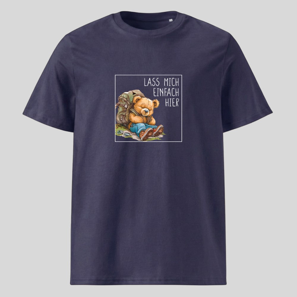 Lass mich einfach hier Unisex T-Shirt in Navy, Kraxelgaudi