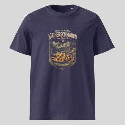 Kaiserschmarrn im Bauch Unisex T-Shirt in Navy, Kraxelgaudi
