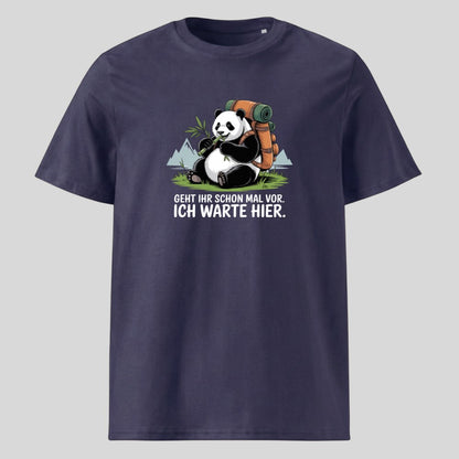 Geht schon mal vor Panda Unisex T-Shirt in Navy, Kraxelgaudi