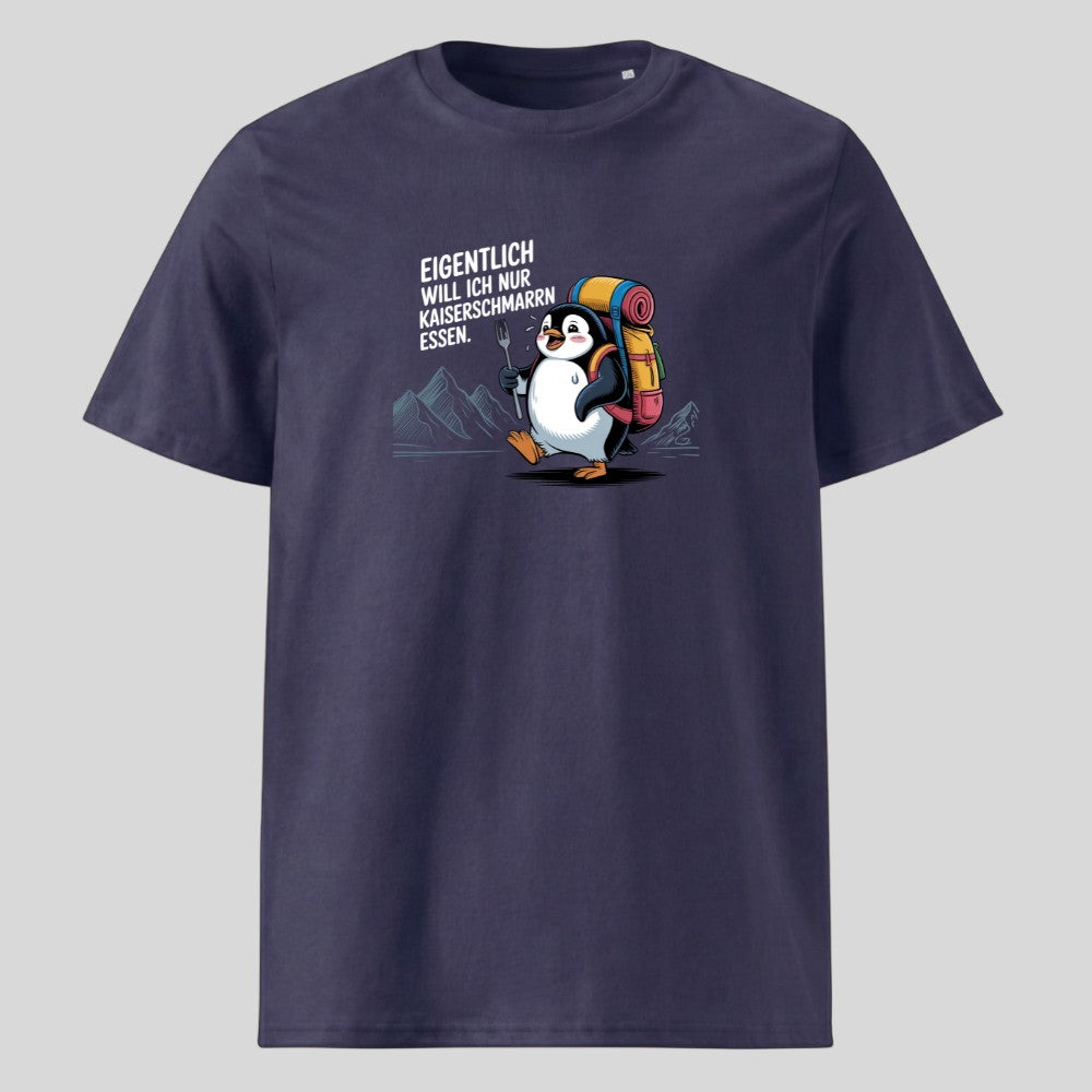 Kaiserschmarrn Pinguin Unisex T-Shirt in Navy, Kraxelgaudi