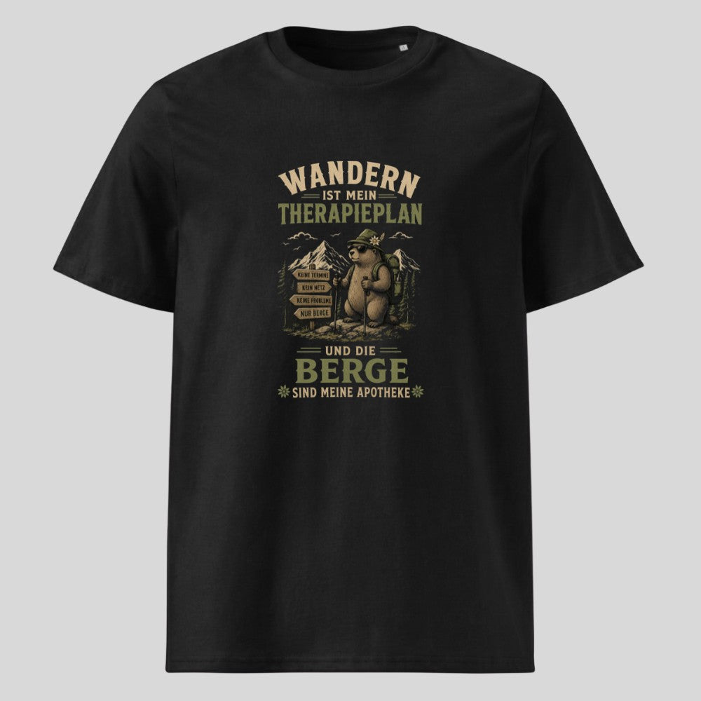 Therapieplan Unisex T-Shirt in Schwarz, Kraxelgaudi
