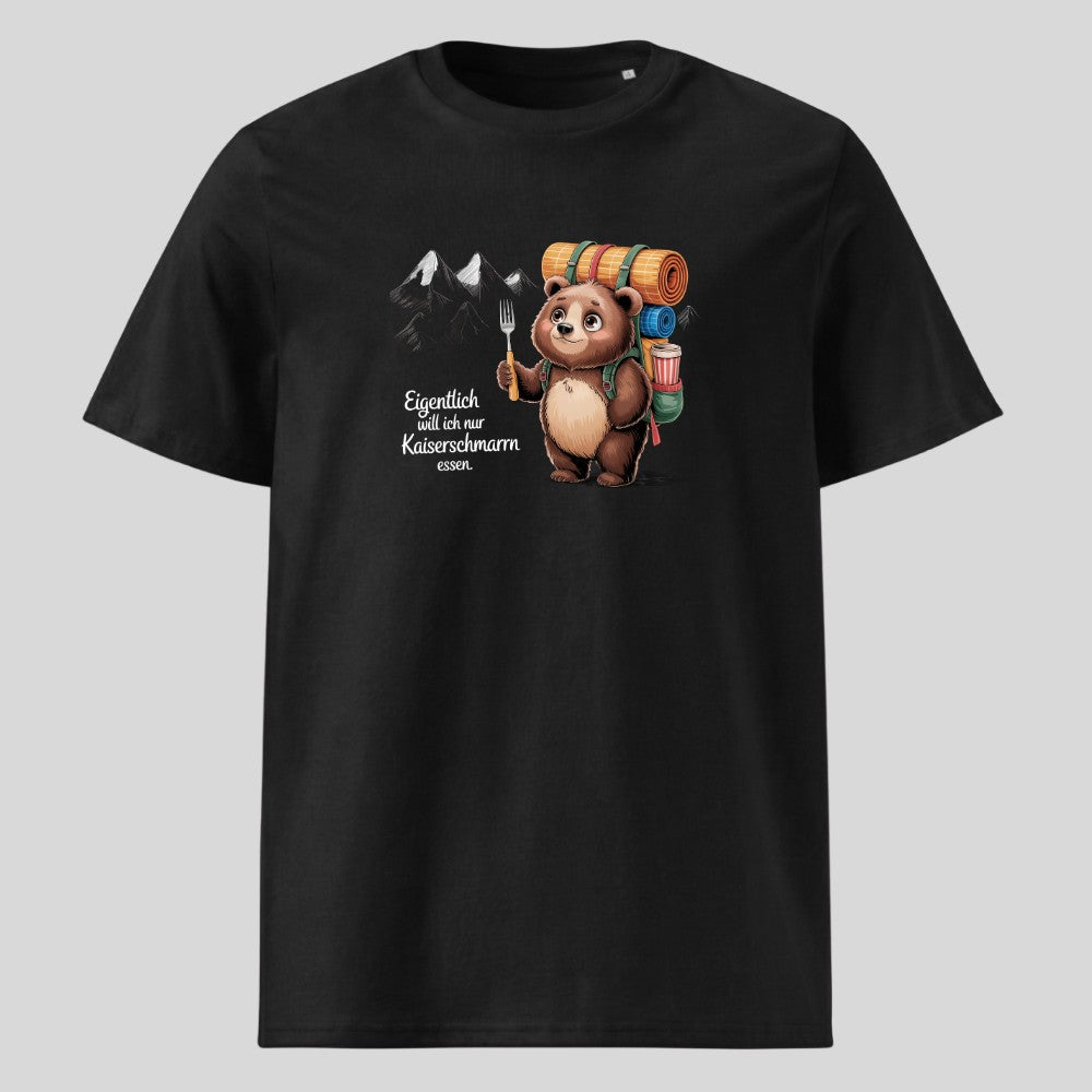 Kaiserschmarrn Bärchen Unisex T-Shirt in Schwarz, Kraxelgaudi