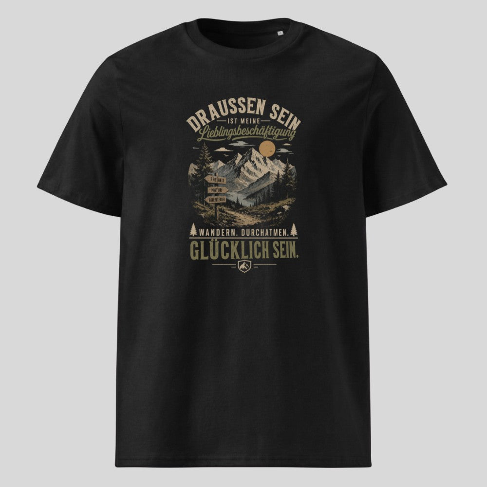 Lieblingsbeschäftigung Unisex T-Shirt in Schwarz, Kraxelgaudi