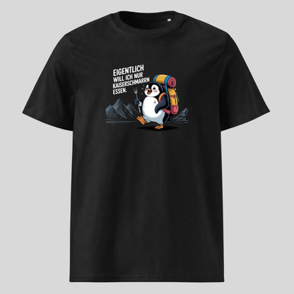 Kaiserschmarrn Pinguin Unisex T-Shirt in Schwarz, Kraxelgaudi