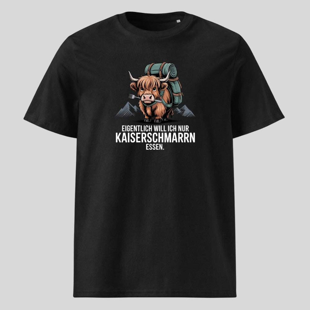 Kaiserschmarrn Rind Unisex T-Shirt in Schwarz, Kraxelgaudi