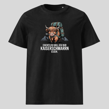 Kaiserschmarrn Rind Unisex T-Shirt in Schwarz, Kraxelgaudi