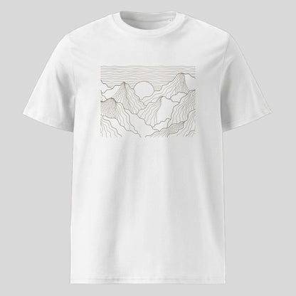 Esthetic Mountains Unisex T-Shirt in Weiß, Kraxelgaudi