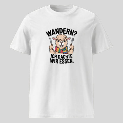 Ich dachte wir essen Unisex T-Shirt in Weiß, Kraxelgaudi