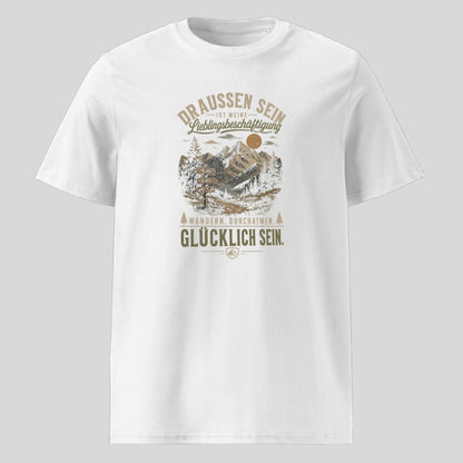 Lieblingsbeschäftigung Unisex T-Shirt in Weiß, Kraxelgaudi