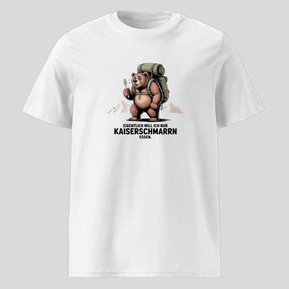 Kaiserschmarrn Braunbär Unisex T-Shirt in Weiß, Kraxelgaudi