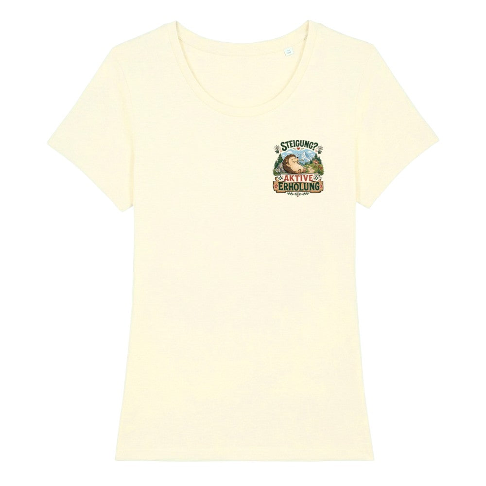 Aktive Erholung Damenshirt mit Brustdruck, Kraxelgaudi