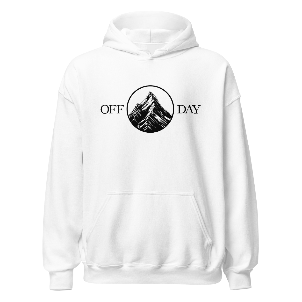 Off Day Hoodie mit Bergmotiv, Motivdetail