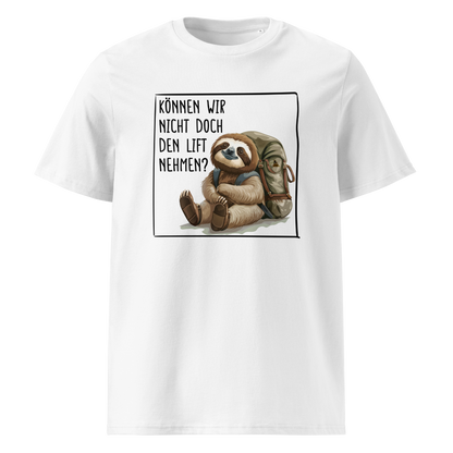 Lift T-Shirt Unisex mit Faultier-Motiv, Motivdetail