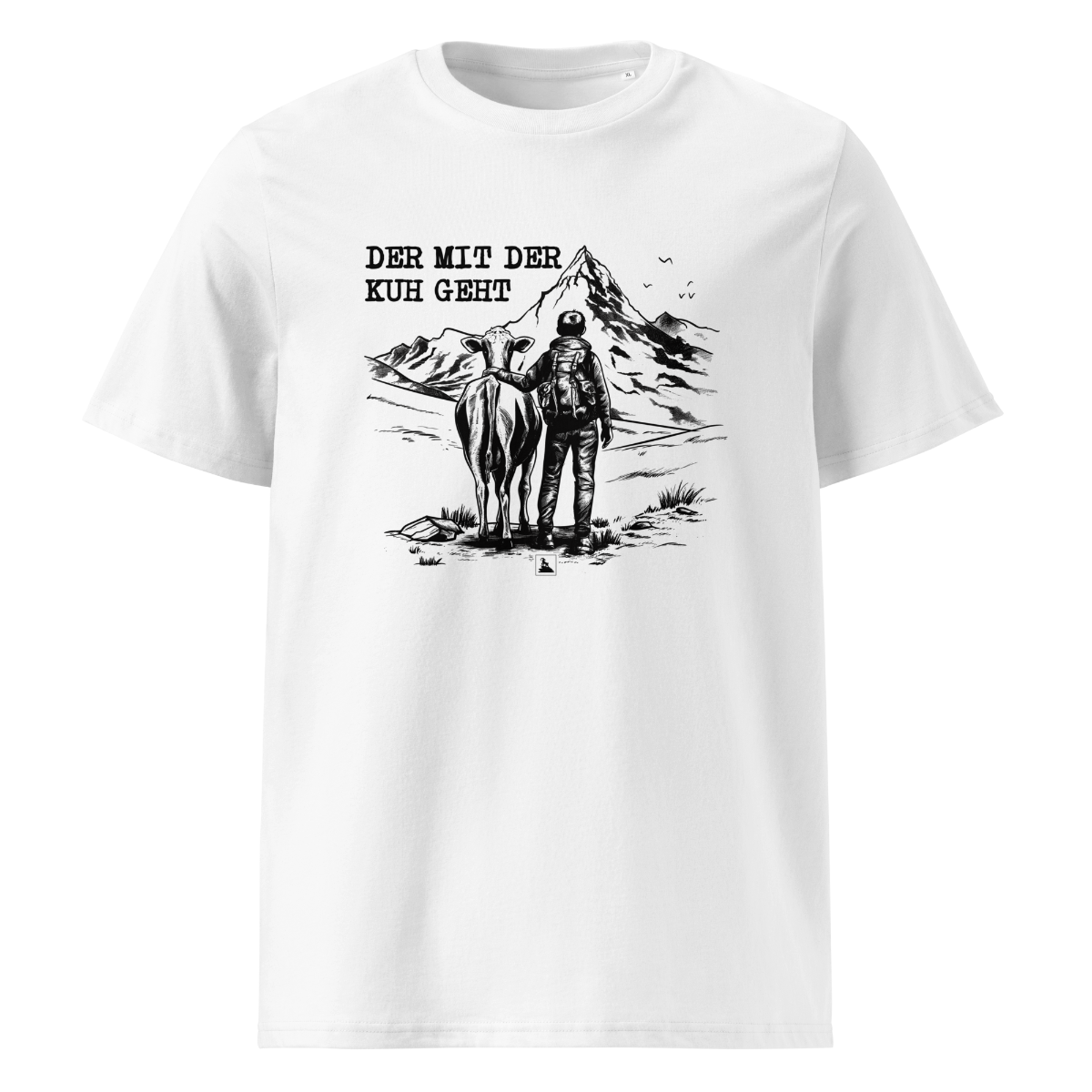 Kuhflüsterer T-Shirt Unisex mit Kuh Motiv, Motivdetail