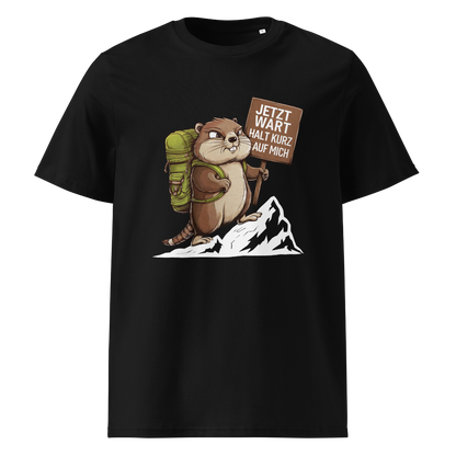 Warte Kurz T-Shirt mit Wander-Spruch, Frontansicht