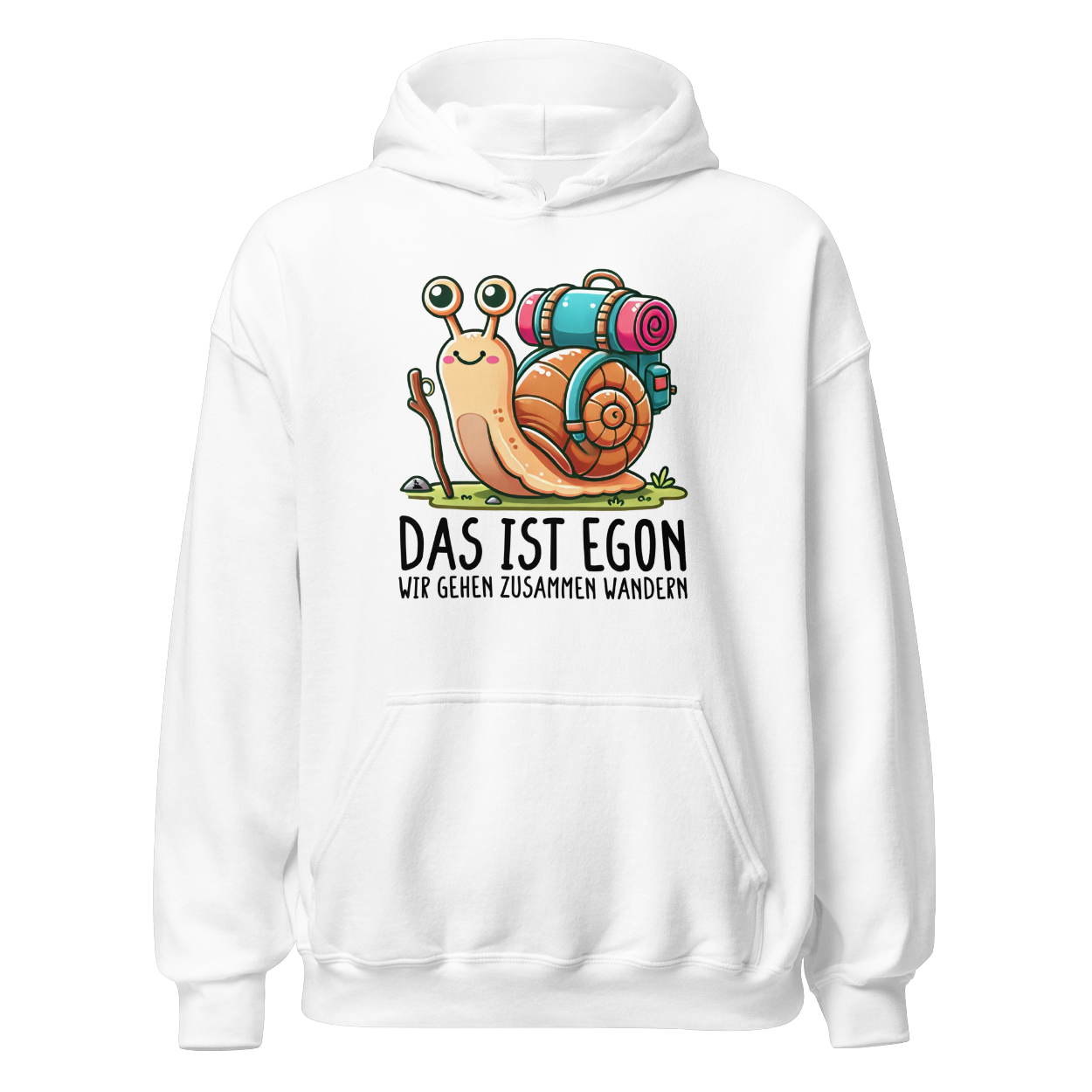 EGON Hoodie Unisex mit Schnecke Egon, Motivdetail