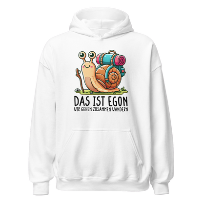 EGON Hoodie Unisex mit Schnecke Egon, Motivdetail