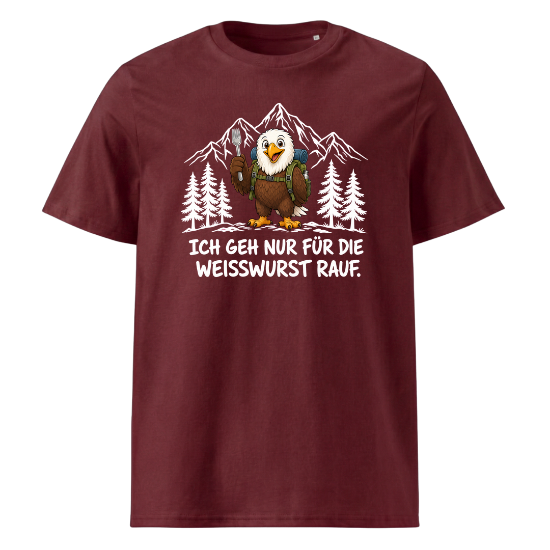Weisswurst Adler T-Shirt Unisex Burgunder