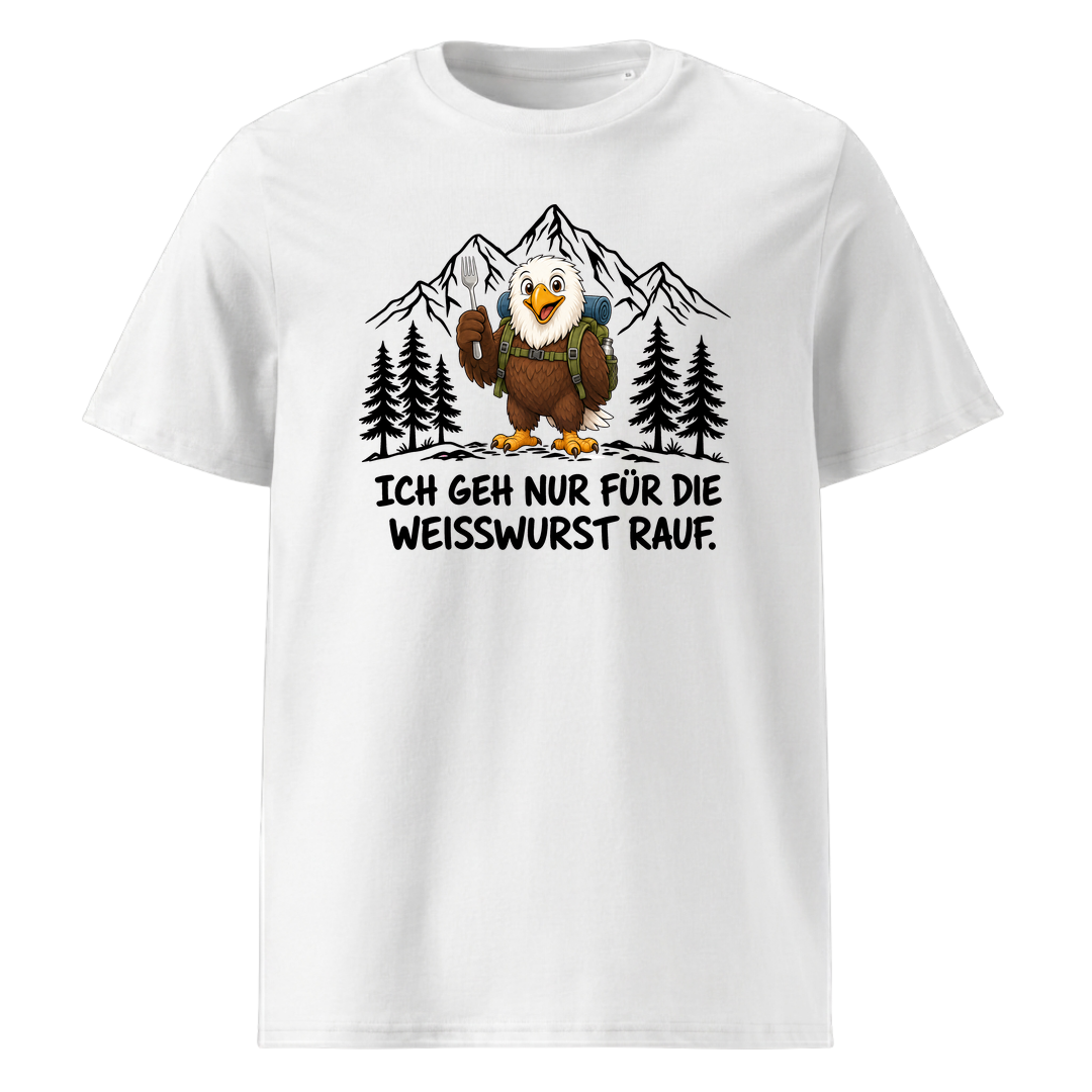 Weisswurst Adler T-Shirt Unisex Weiß