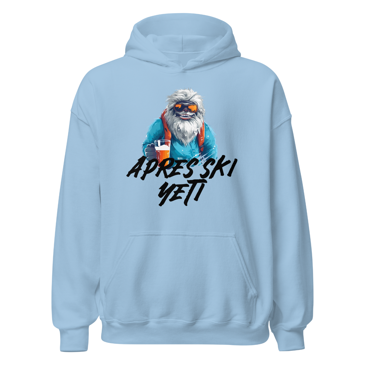 Après Ski Yeti Hoodie mit Yeti-Motiv, weitere Ansicht