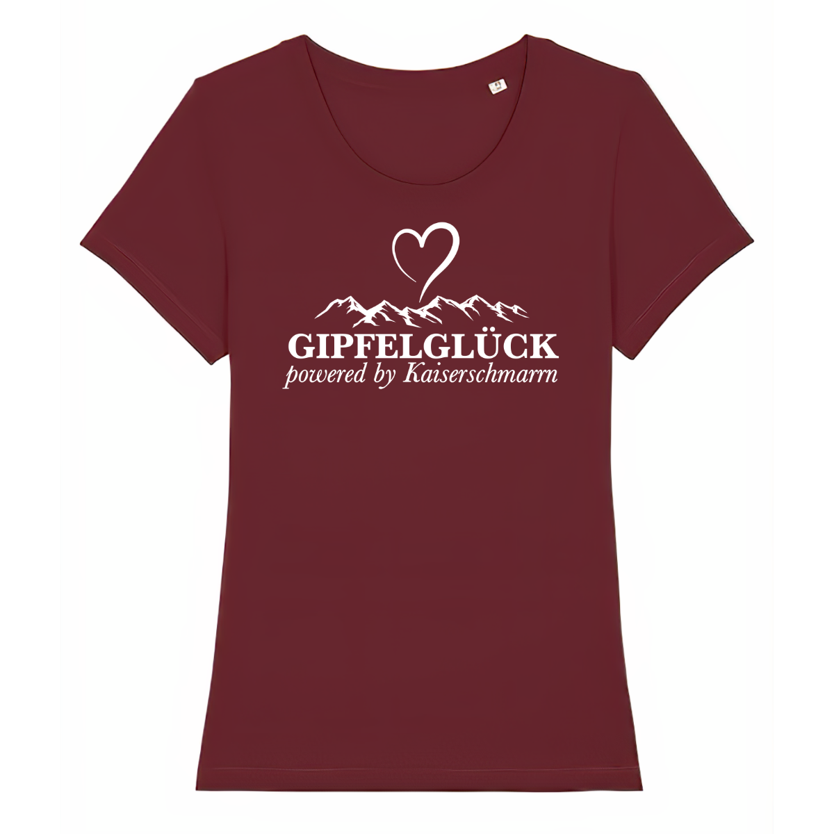 Gipfelglück Frauen Shirt mit Bergmotiv, Print Nahaufnahme
