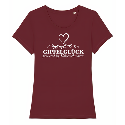 Gipfelglück Frauen Shirt mit Bergmotiv, Print Nahaufnahme