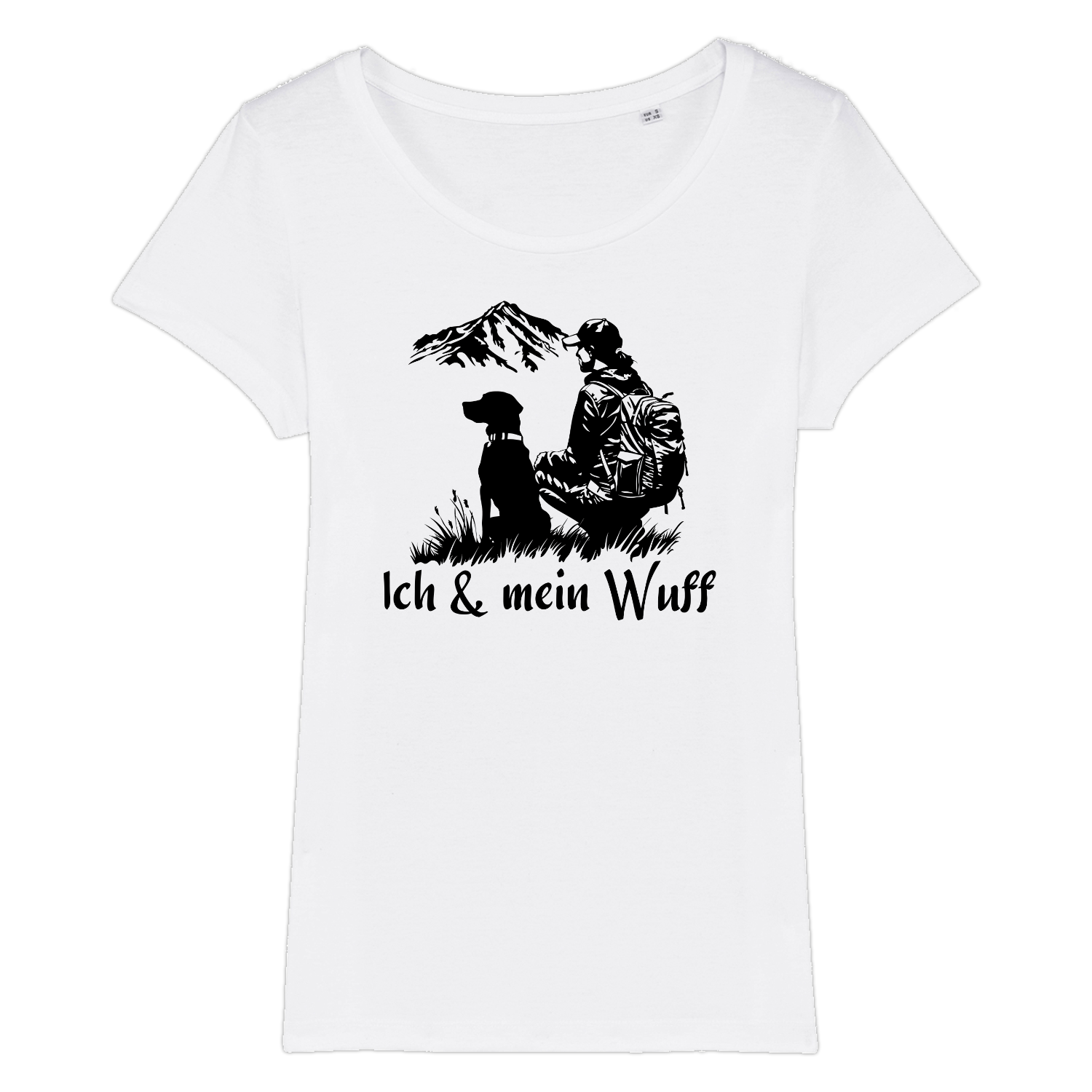 Ich & mein Wuff Frauen Shirt mit Hundemotiv, Motivdetail