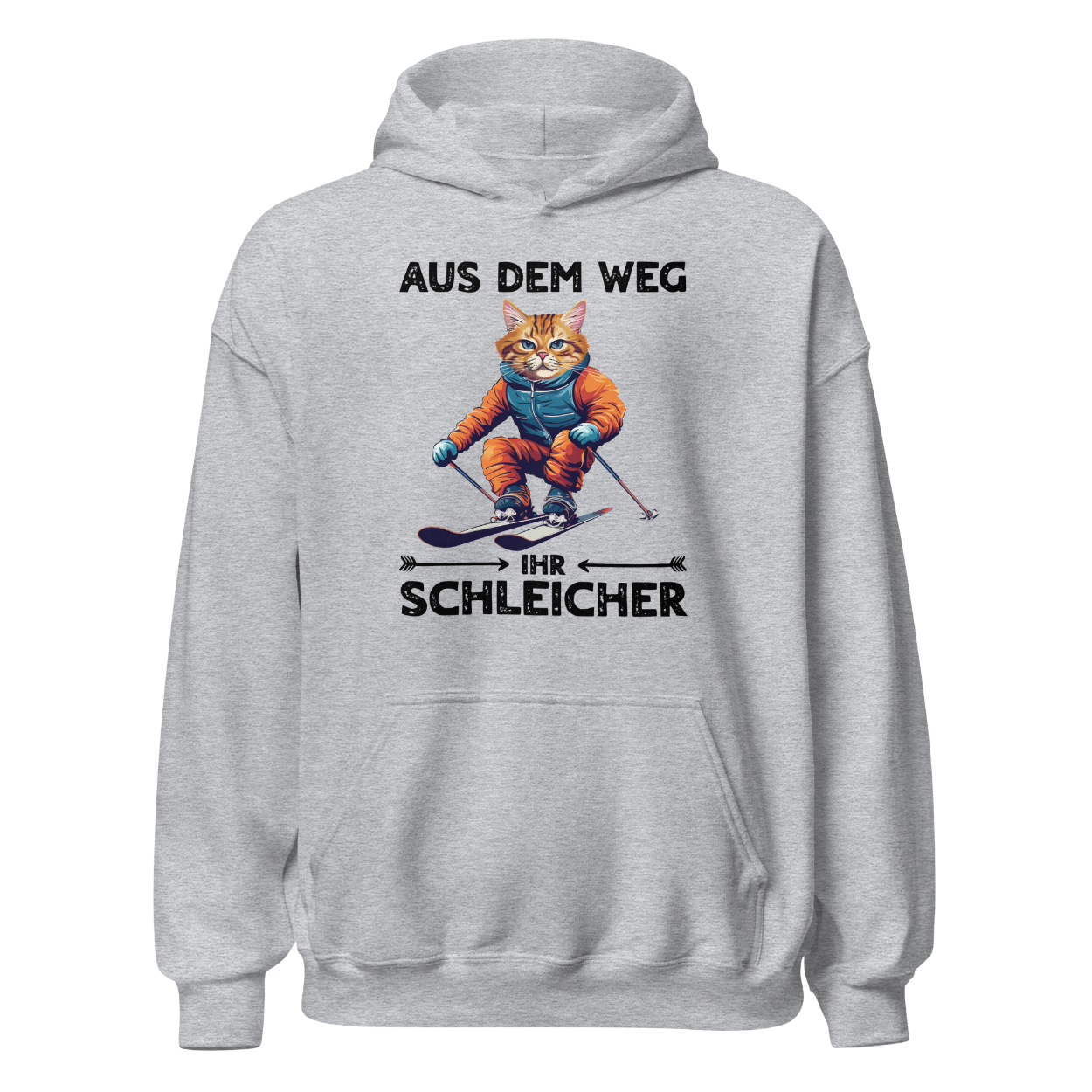 Schleicher Hoodie mit bayrischem Spruch, Produktansicht