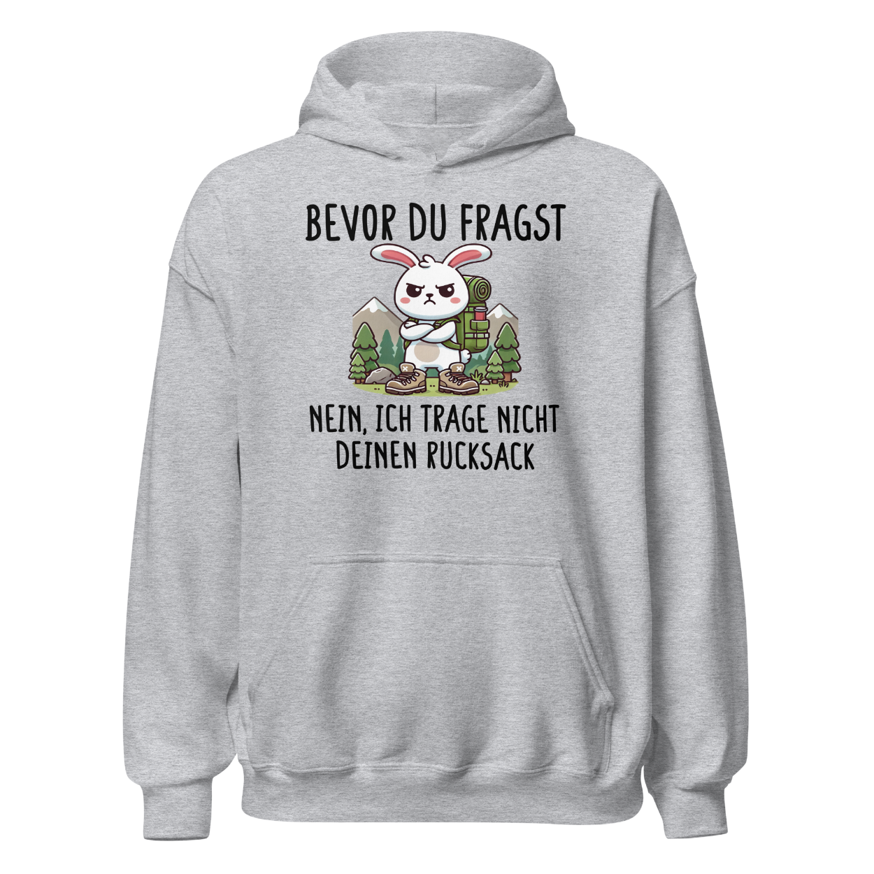 Schlepper Hoodie mit Wanderspruch, Produktansicht