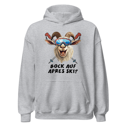 Bock auf Après Ski Hoodie mit Après-Ski-Spruch, Produktansicht