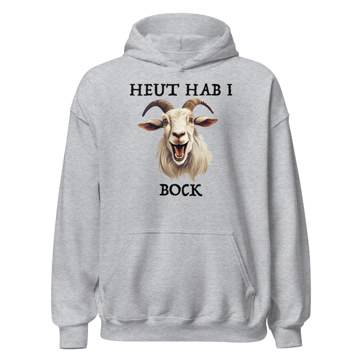 Bock Hoodie mit bayrischem Spruch, Produktansicht