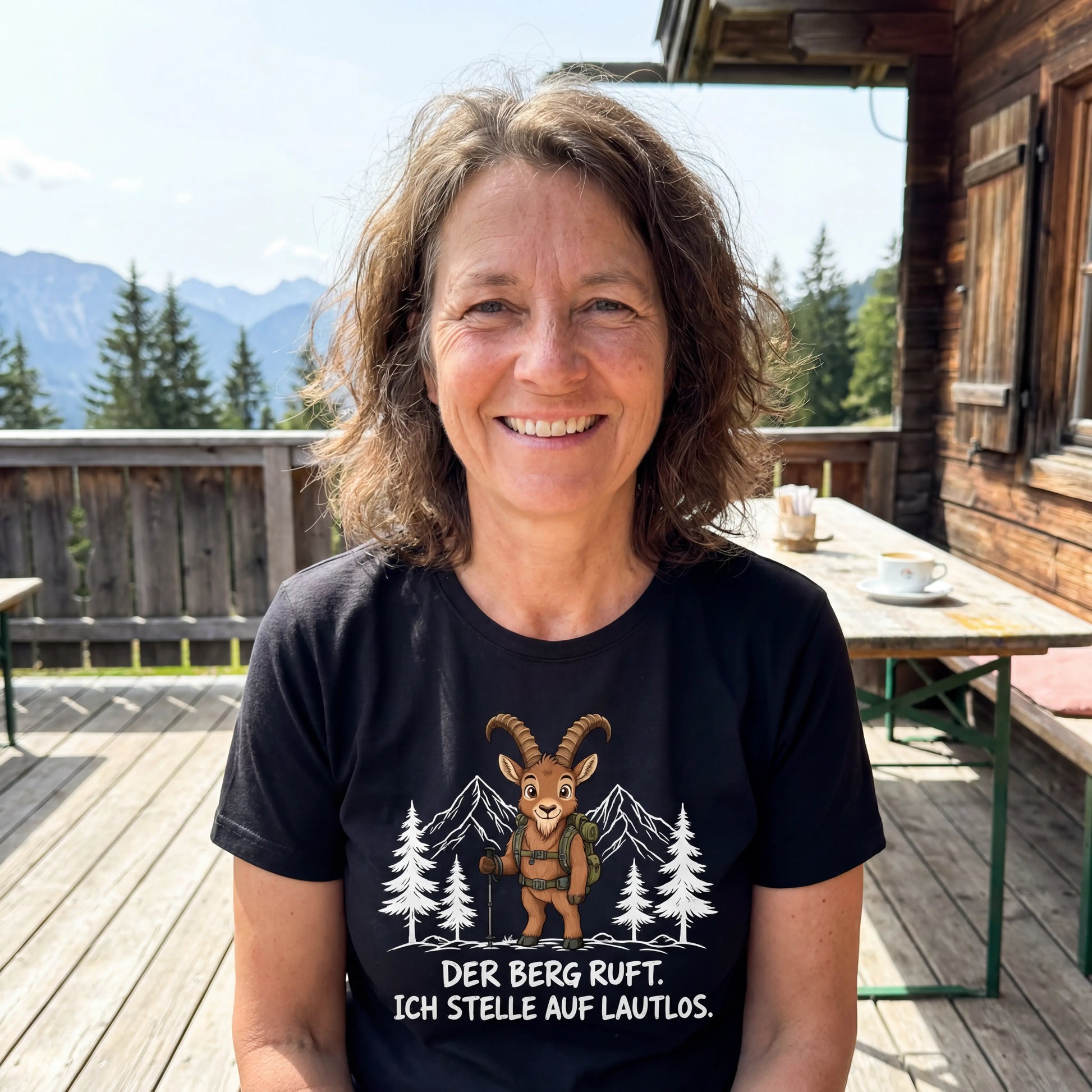 Berg ruft lautlos Steinbock T-Shirt Unisex Lifestyle