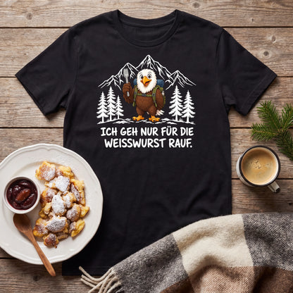 Weisswurst Adler T-Shirt Unisex Flatlay