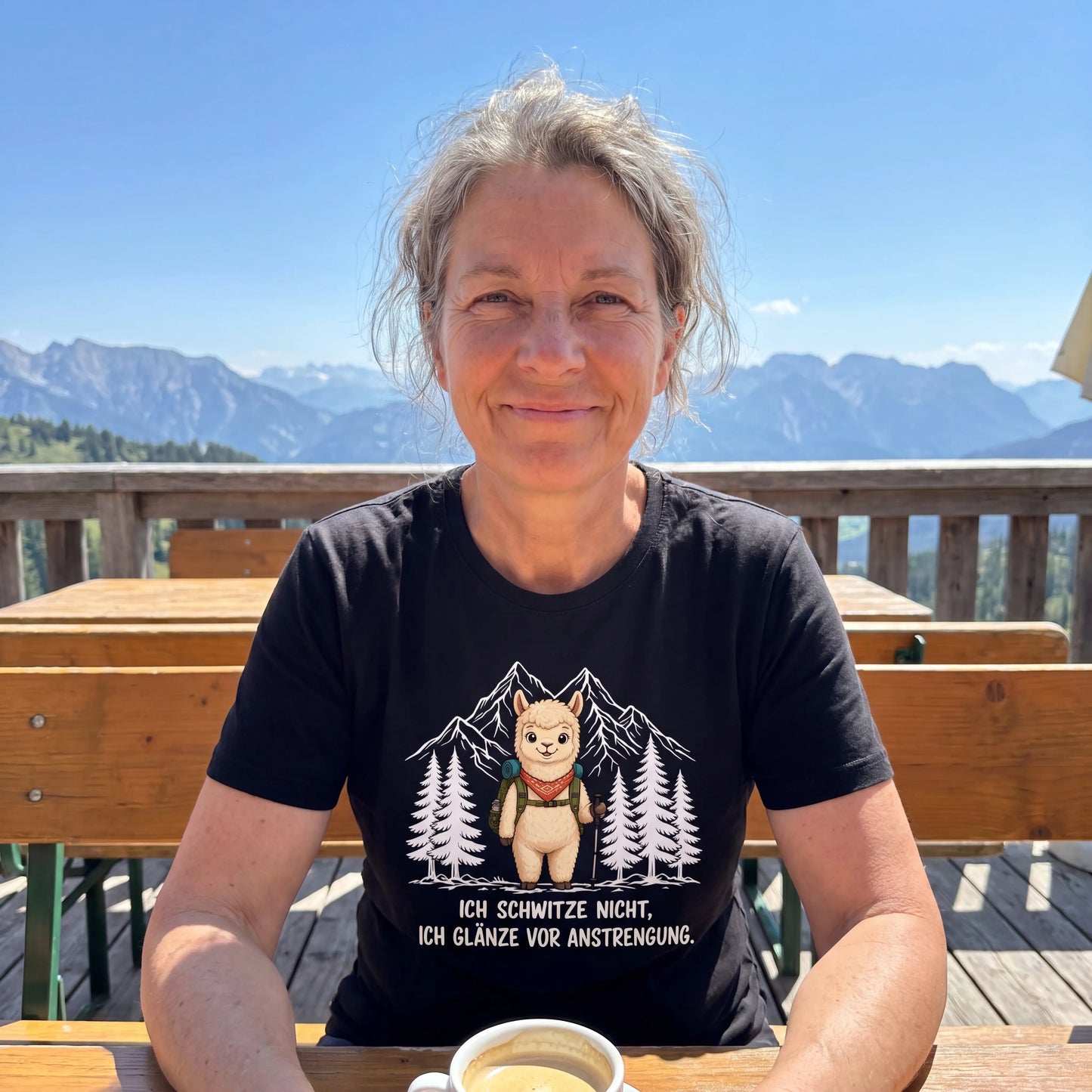 Glänze Anstrengung Alpaka T-Shirt Unisex Lifestyle