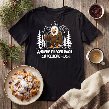 Keuche hoch Adler T-Shirt Unisex Flatlay