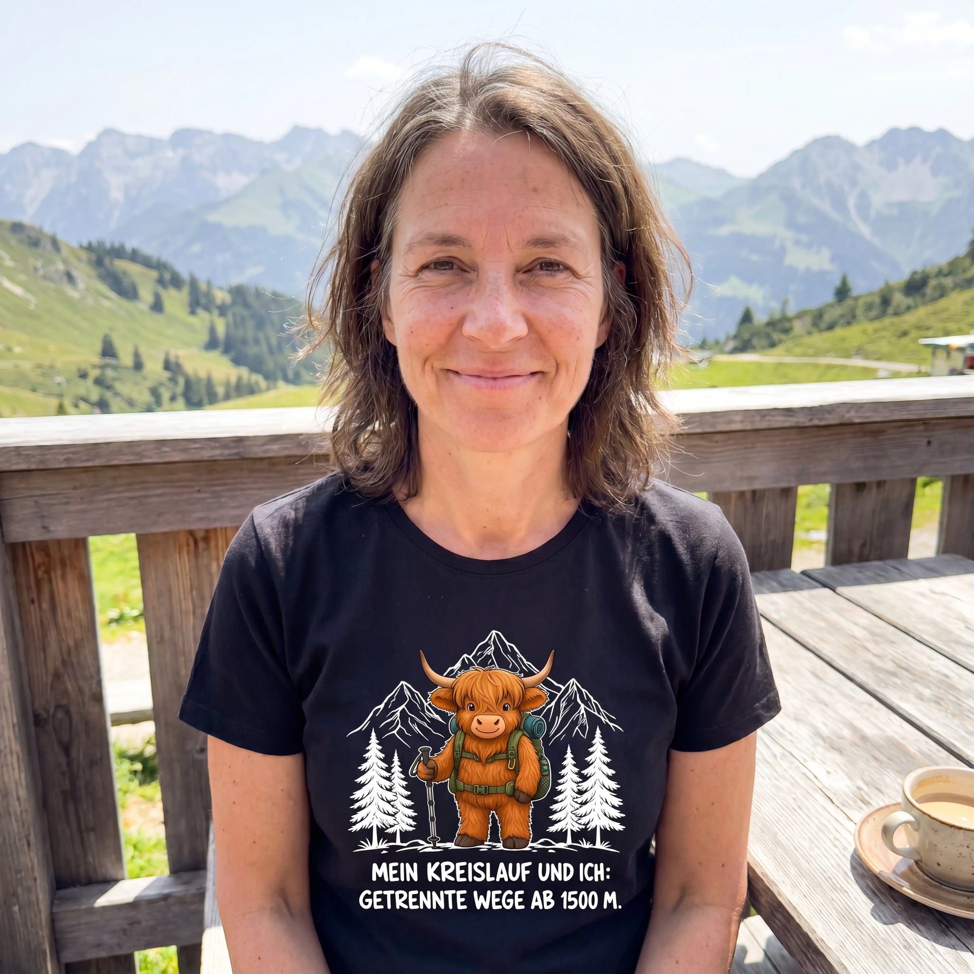 Kreislauf 1500m Highland Cow T-Shirt Unisex Lifestyle