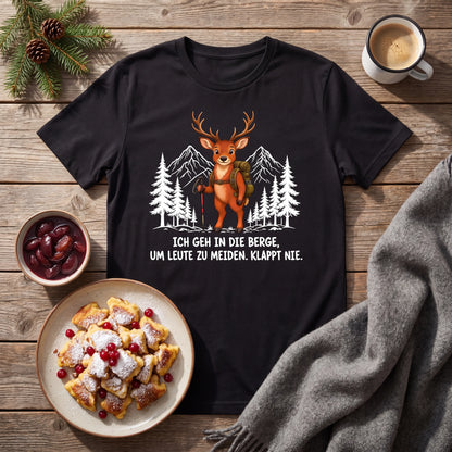 Leute meiden Hirsch T-Shirt Unisex Flatlay